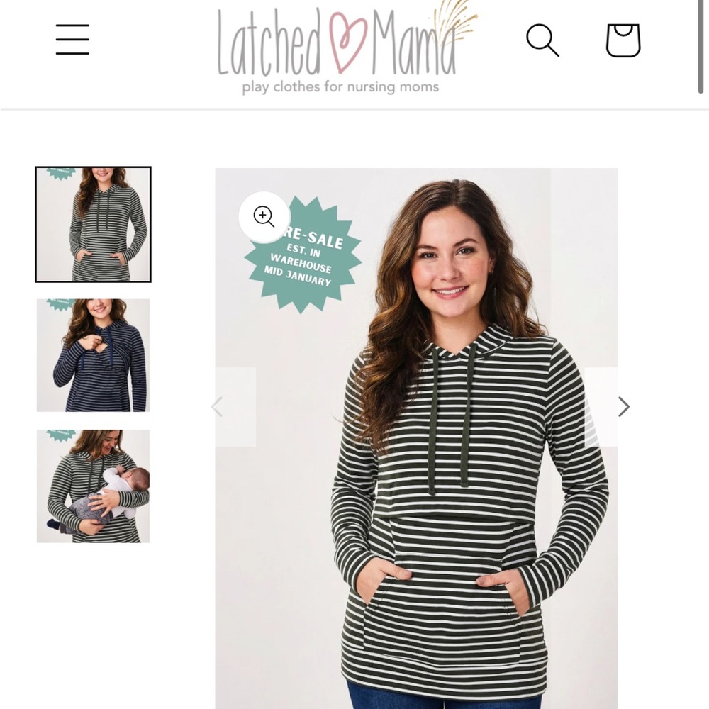 Latched Mama Blue Nursing Hoodie